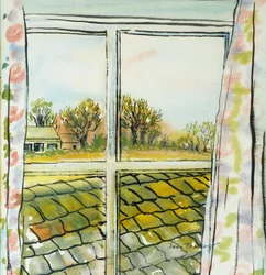 Durch das Cottage-Fenster Suffolk, 2010